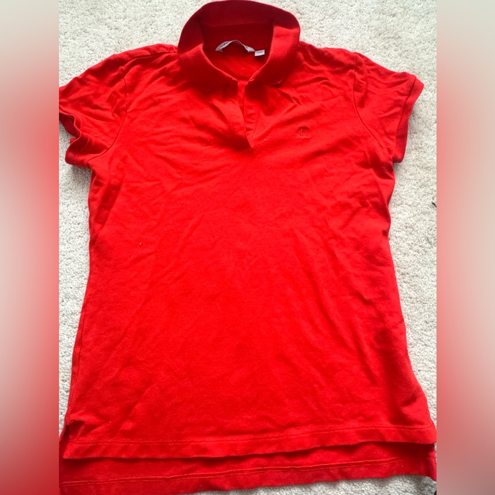 Calvin Klein Women Orange Polo Shirt